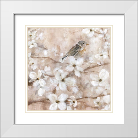 Fragrant Perch I White Modern Wood Framed Art Print with Double Matting by Robinson, Carol