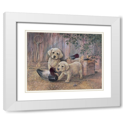 Grandpas Decoys White Modern Wood Framed Art Print with Double Matting by Manning, Ruane