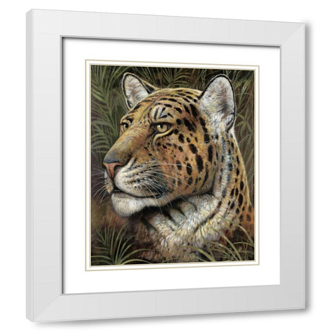 Spotted Beauty White Modern Wood Framed Art Print with Double Matting by Manning, Ruane