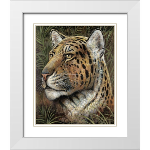 Spotted Beauty White Modern Wood Framed Art Print with Double Matting by Manning, Ruane