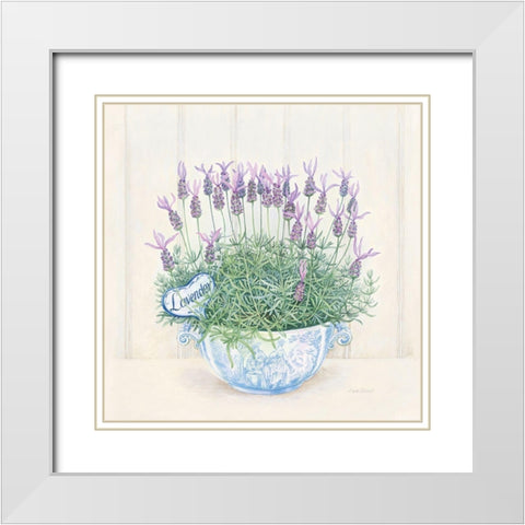 Lavender White Modern Wood Framed Art Print with Double Matting by Searle, Anne