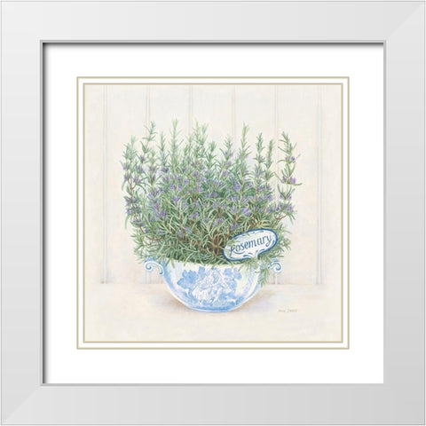 Rosemary White Modern Wood Framed Art Print with Double Matting by Searle, Anne