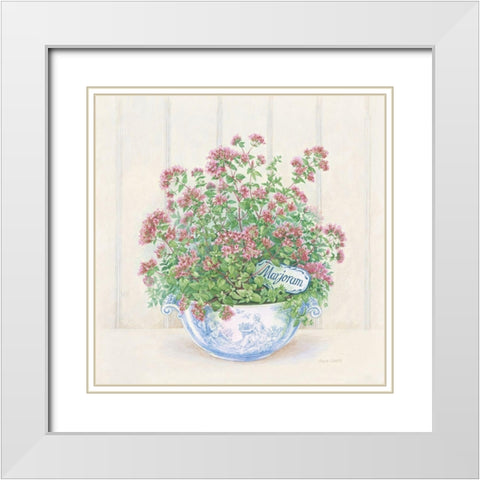 Marjoram White Modern Wood Framed Art Print with Double Matting by Searle, Anne