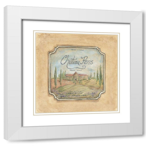 Chateau Paris White Modern Wood Framed Art Print with Double Matting by McRostie, Kate