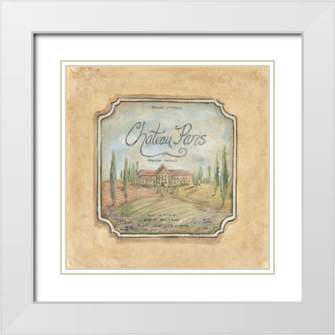 Chateau Paris White Modern Wood Framed Art Print with Double Matting by McRostie, Kate