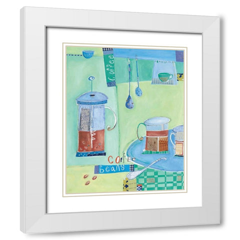 Kitchen Collage IV White Modern Wood Framed Art Print with Double Matting by Pope, Kate and Elizabeth
