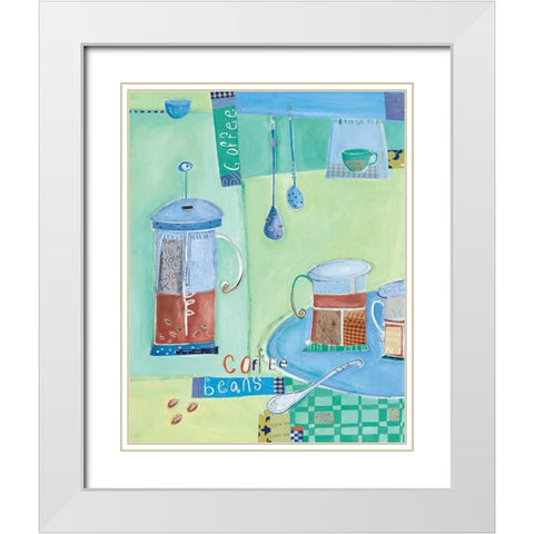 Kitchen Collage IV White Modern Wood Framed Art Print with Double Matting by Pope, Kate and Elizabeth