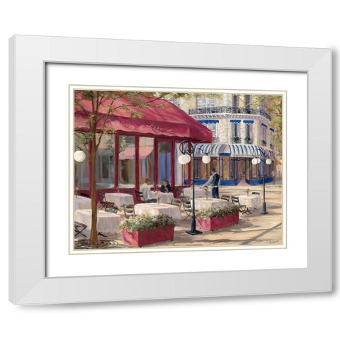 Laterna di Vittorio White Modern Wood Framed Art Print with Double Matting by Saxe, Carol