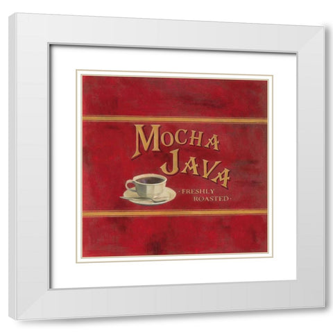Mocha Java White Modern Wood Framed Art Print with Double Matting by Alderson, Lisa
