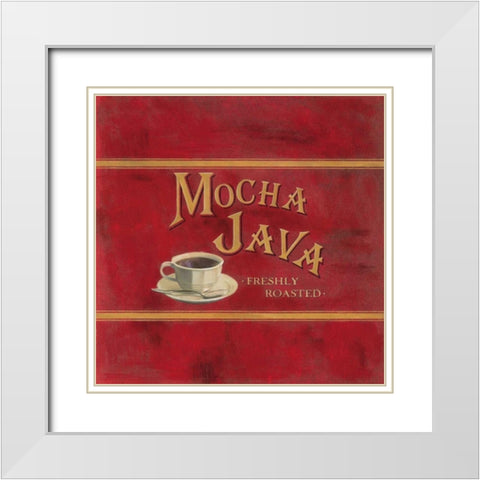 Mocha Java White Modern Wood Framed Art Print with Double Matting by Alderson, Lisa