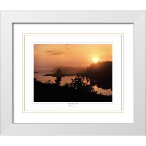 Morning Haze White Modern Wood Framed Art Print with Double Matting by Jones, Mike