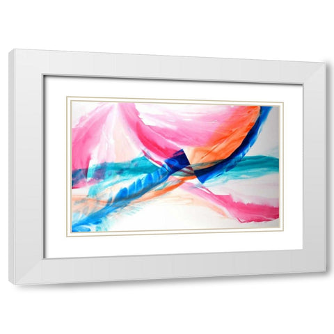 Convergence White Modern Wood Framed Art Print with Double Matting by Segrest, Jane