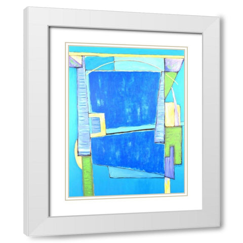 Land Plan - Winter White Modern Wood Framed Art Print with Double Matting by Segrest, Jane