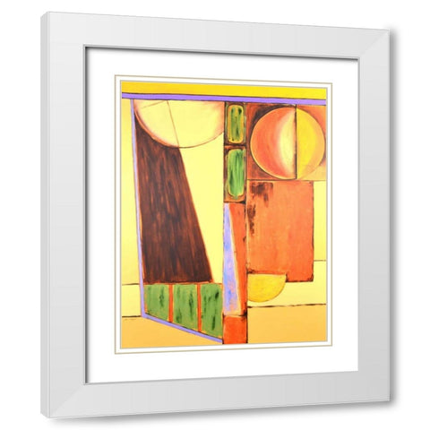 Land Plan - Fall White Modern Wood Framed Art Print with Double Matting by Segrest, Jane