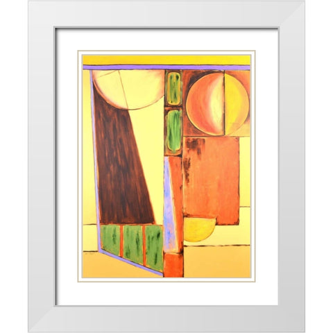 Land Plan - Fall White Modern Wood Framed Art Print with Double Matting by Segrest, Jane