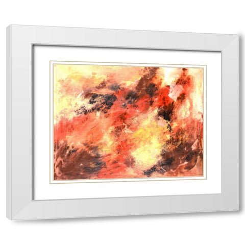 Autumn Bliss White Modern Wood Framed Art Print with Double Matting by Segrest, Jane
