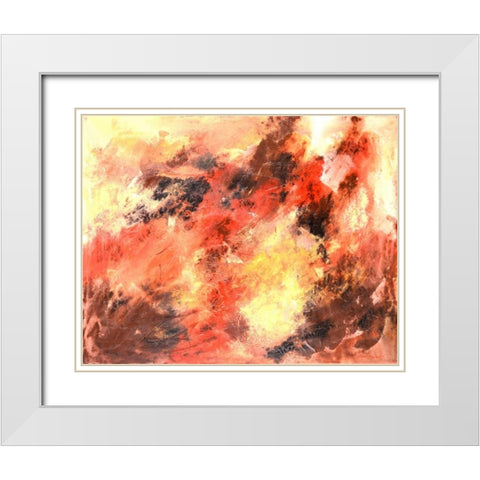 Autumn Bliss White Modern Wood Framed Art Print with Double Matting by Segrest, Jane