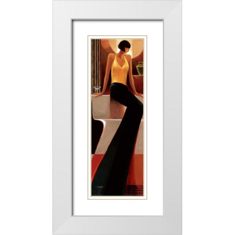 Mystique White Modern Wood Framed Art Print with Double Matting by Mallett, Keith