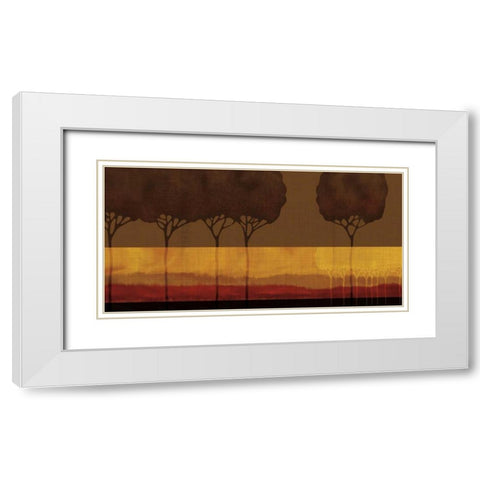 Autumn Silhouettes I White Modern Wood Framed Art Print with Double Matting by Venter, Tandi