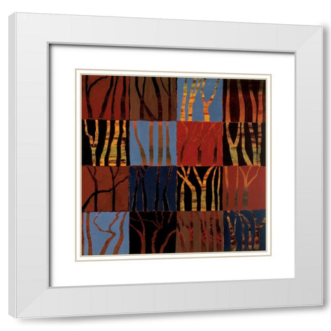 Red Trees II White Modern Wood Framed Art Print with Double Matting by Altschuler, Gail