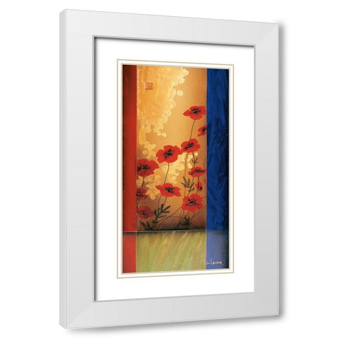 Painters Garden I White Modern Wood Framed Art Print with Double Matting by Li-Leger, Don