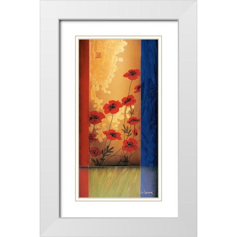 Painters Garden I White Modern Wood Framed Art Print with Double Matting by Li-Leger, Don