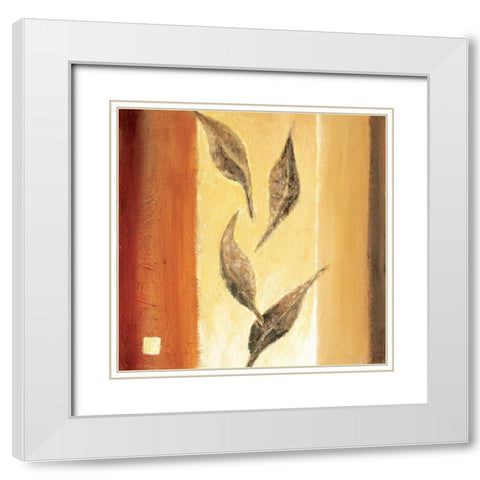 Leaf Innuendo I White Modern Wood Framed Art Print with Double Matting by Salemink-Roos, Ursula