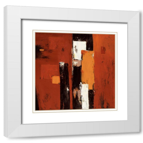 Rhyme White Modern Wood Framed Art Print with Double Matting by Yiu, Joyce