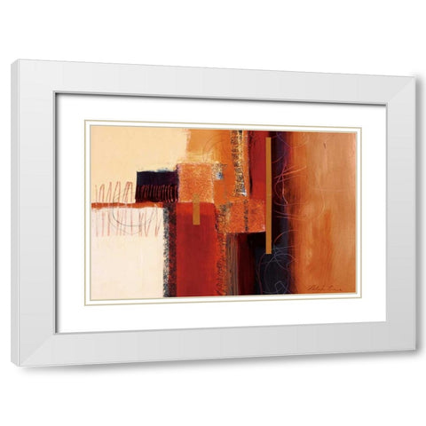 African Jewels I White Modern Wood Framed Art Print with Double Matting by Barnes, Natasha