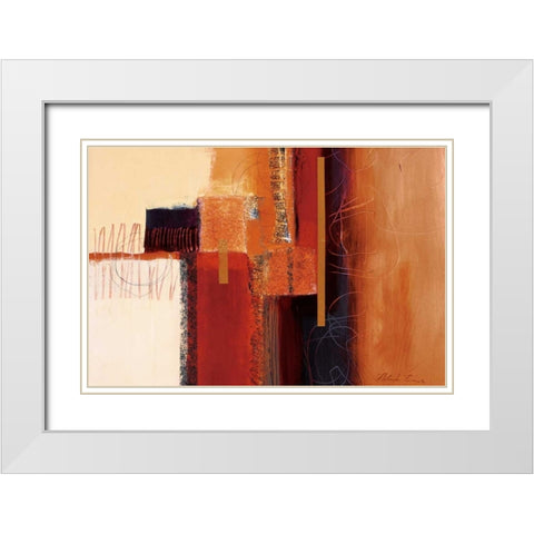African Jewels I White Modern Wood Framed Art Print with Double Matting by Barnes, Natasha