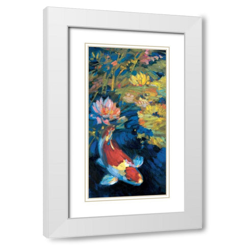 Asian Serenity I White Modern Wood Framed Art Print with Double Matting by Ostlund, Leif