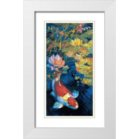 Asian Serenity I White Modern Wood Framed Art Print with Double Matting by Ostlund, Leif