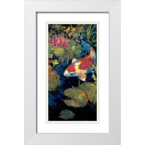 Asian Serenity II White Modern Wood Framed Art Print with Double Matting by Ostlund, Leif