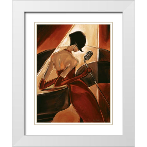 Fever White Modern Wood Framed Art Print with Double Matting by Biddle, Trish