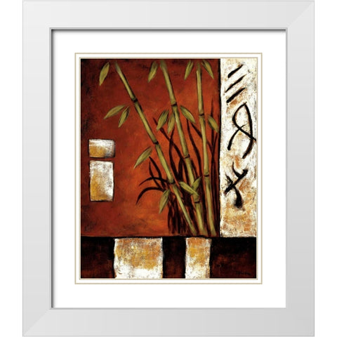 Russet Silhouette I White Modern Wood Framed Art Print with Double Matting by Sewell, Krista