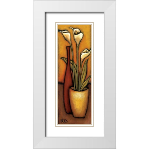 Copo-de-Leite White Modern Wood Framed Art Print with Double Matting by Alves, Helena