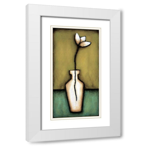 Water Blossoms II White Modern Wood Framed Art Print with Double Matting by Eve