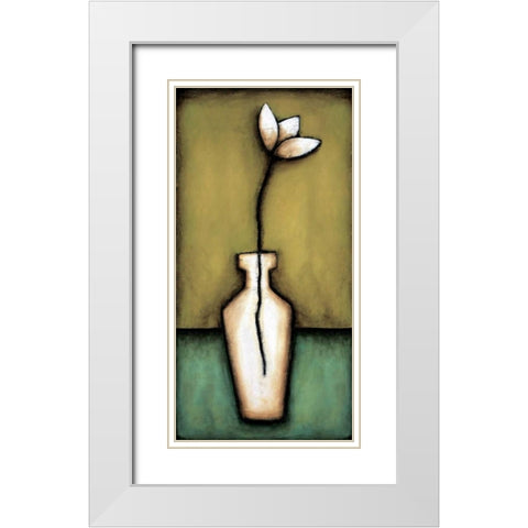 Water Blossoms II White Modern Wood Framed Art Print with Double Matting by Eve