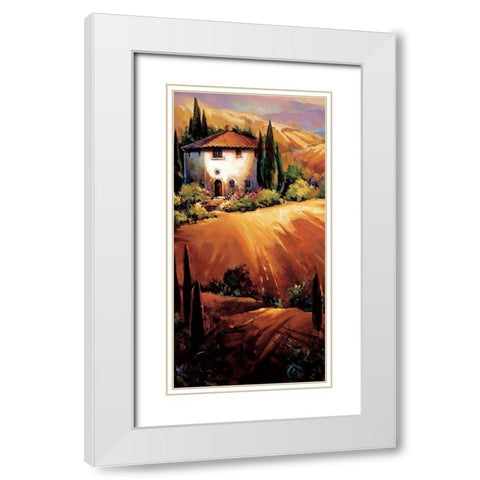 Golden Tuscany White Modern Wood Framed Art Print with Double Matting by OToole, Nancy