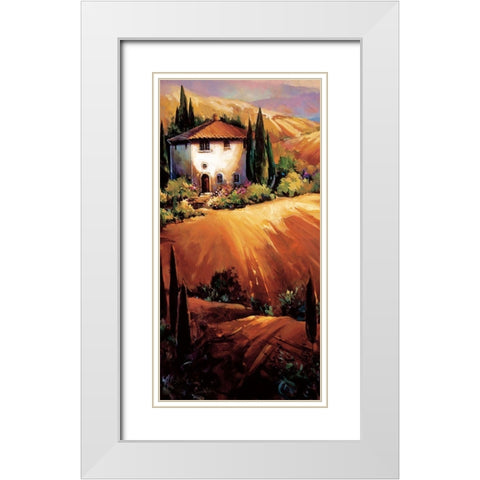 Golden Tuscany White Modern Wood Framed Art Print with Double Matting by OToole, Nancy