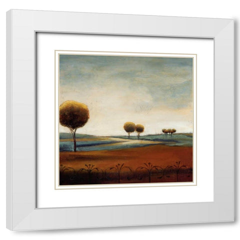 Tranquil Plains I White Modern Wood Framed Art Print with Double Matting by Salemink-Roos, Ursula