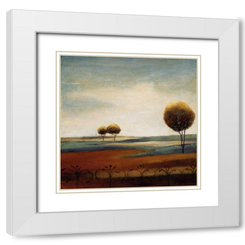 Tranquil Plains II White Modern Wood Framed Art Print with Double Matting by Salemink-Roos, Ursula