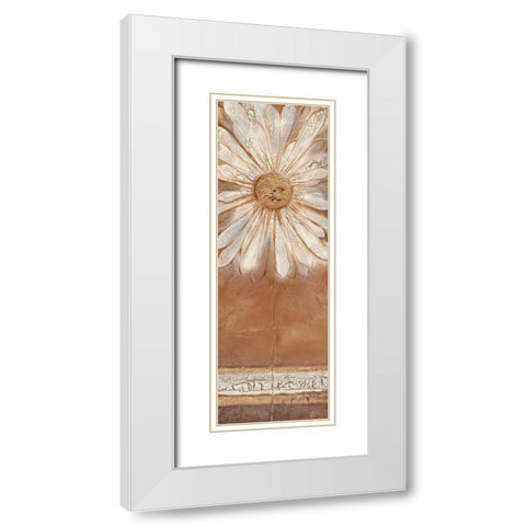 Flower Power II White Modern Wood Framed Art Print with Double Matting by Darlington, Kerry