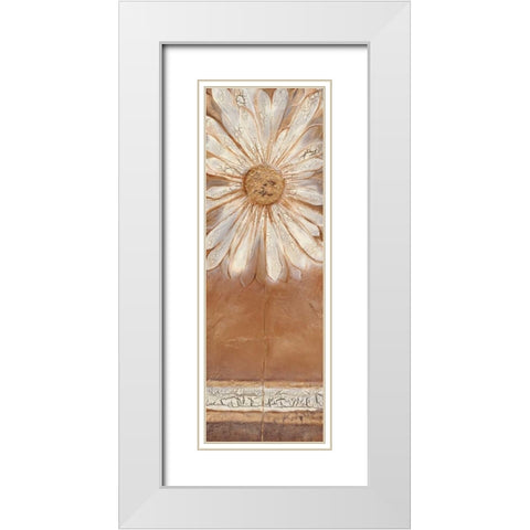 Flower Power II White Modern Wood Framed Art Print with Double Matting by Darlington, Kerry
