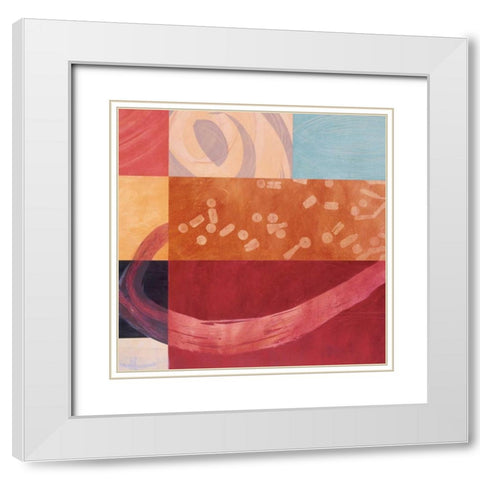 Synergistic Interchange I White Modern Wood Framed Art Print with Double Matting by Emery, Leslie