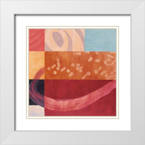 Synergistic Interchange I White Modern Wood Framed Art Print with Double Matting by Emery, Leslie