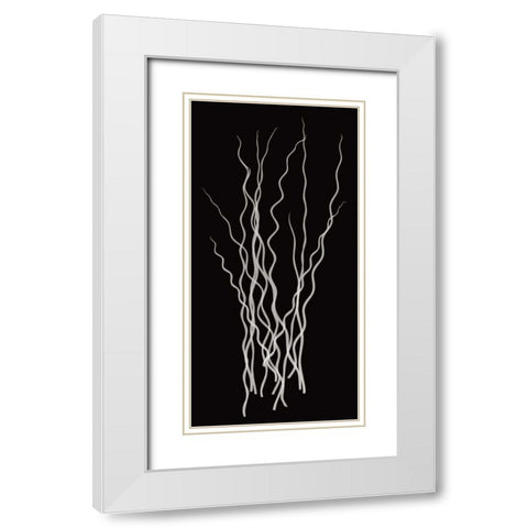 Three Rushes White Modern Wood Framed Art Print with Double Matting by Wehtje, Jim