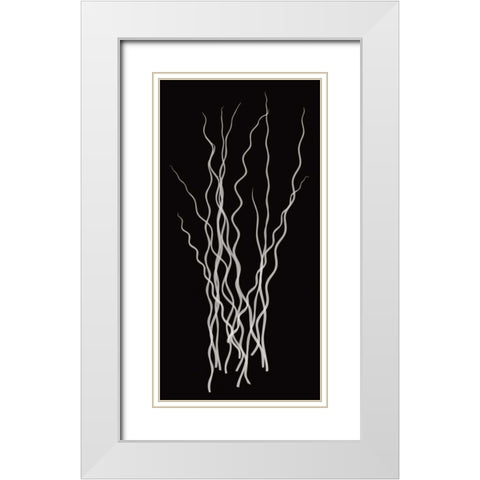 Three Rushes White Modern Wood Framed Art Print with Double Matting by Wehtje, Jim
