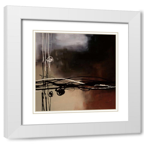 Prelude in Rust I White Modern Wood Framed Art Print with Double Matting by Maitland, Laurie