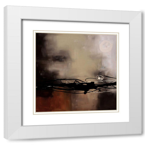 Prelude in Rust II White Modern Wood Framed Art Print with Double Matting by Maitland, Laurie